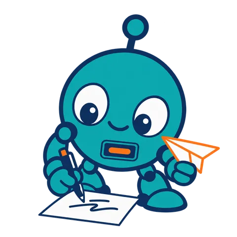 下書きを書くロボット