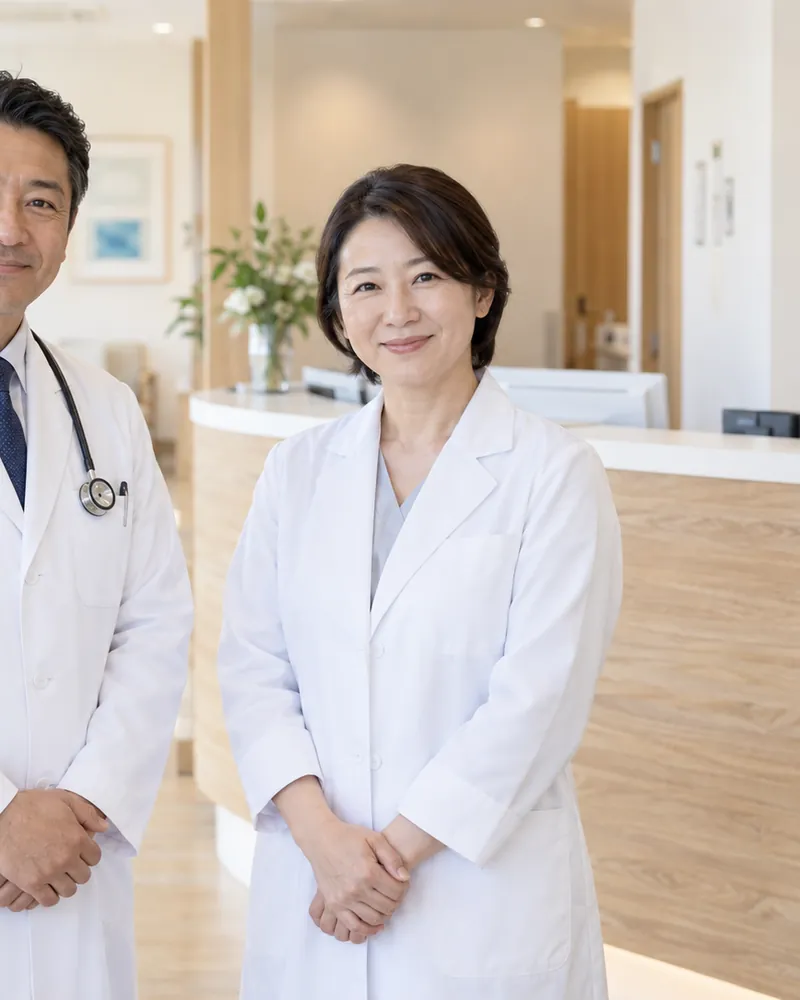 白衣姿の副院長 朝日美咲